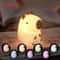 Cute Pear Silicone Night Light Touch Control USB Rechargeable Kids Bedside Lamp 3