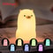Cute Pear Silicone Night Light Touch Control USB Rechargeable Kids Bedside Lamp 9