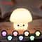 Cute Pear Silicone Night Light Touch Control USB Rechargeable Kids Bedside Lamp 11