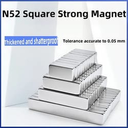 n52 neodymium square magnet set, strong rare earth mini block magnets, 10-pack