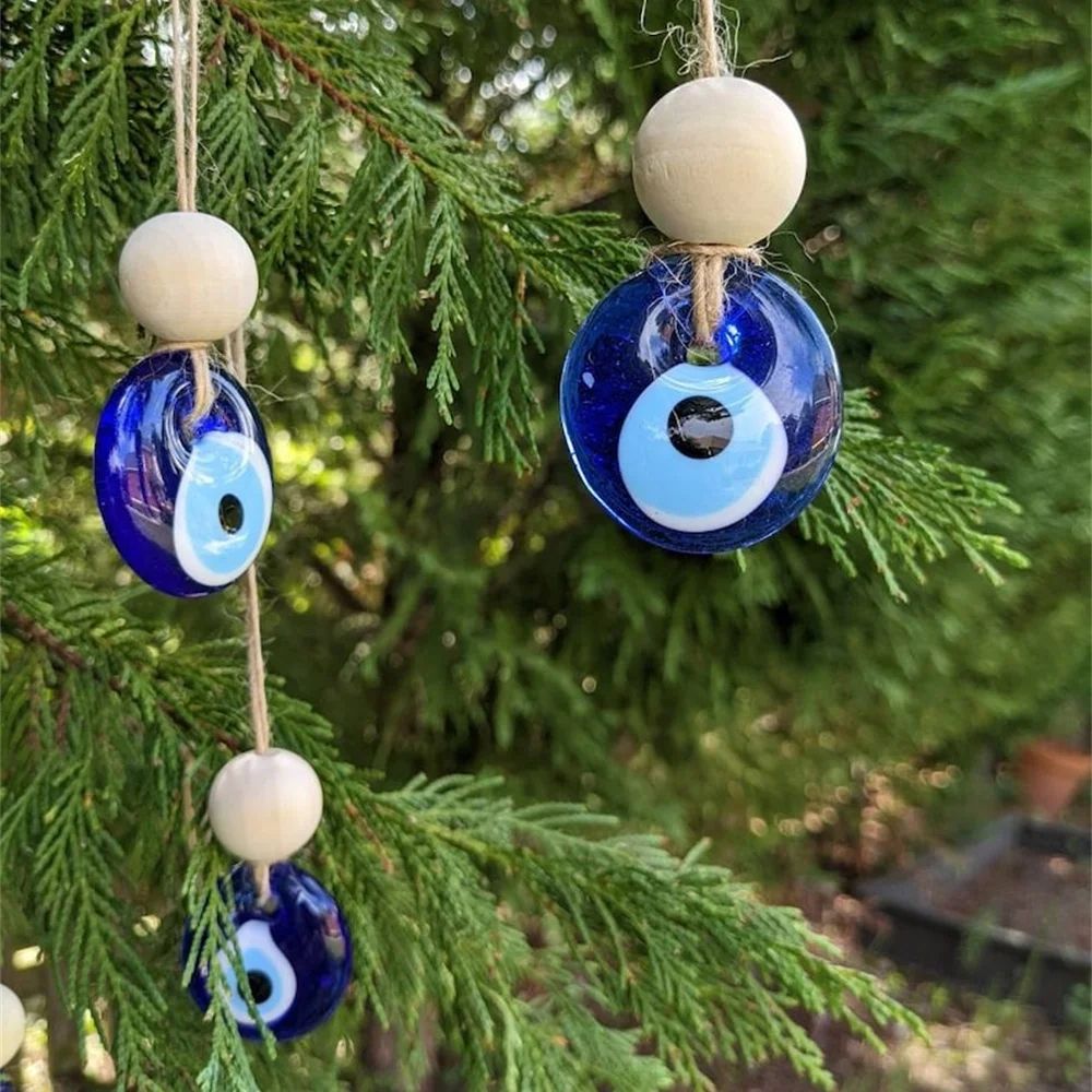 Handcrafted Blue Evil Eye Wall Hanging Protection Charm Decor 0