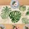 Tropical Palm Leaf Linen Table Runner For Dining Table And Outdoor Parties 4