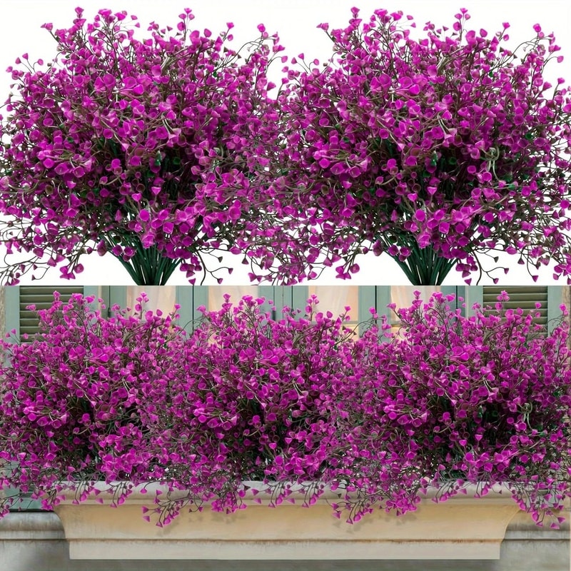 UVResistant Artificial Outdoor Flowers Set Realistic Faux Garden Plants For Window Boxes Landscap 1
