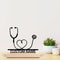 Personalized Stethoscope Desk Decor Metal Statue With Wooden Base For Doctors 1