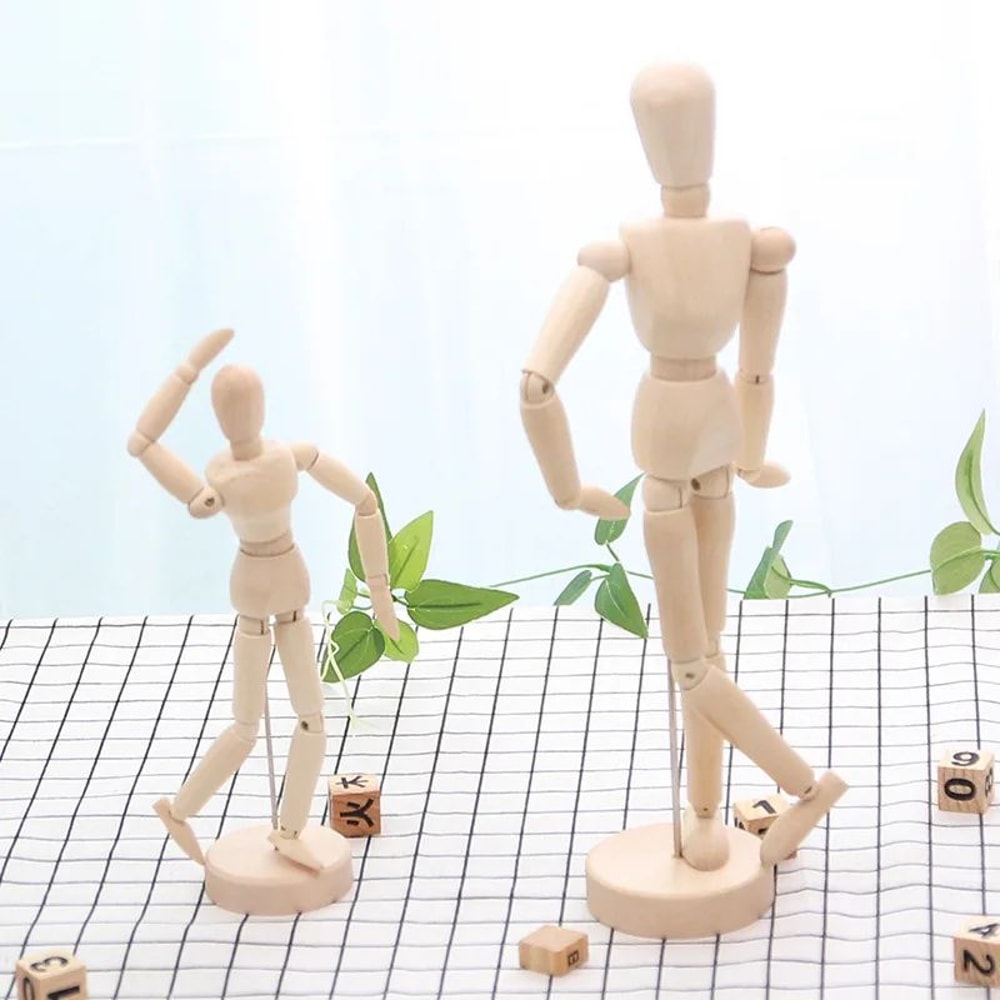 Artisan Pose Wooden Drawing Mannequin With Rotatable Limbs 2