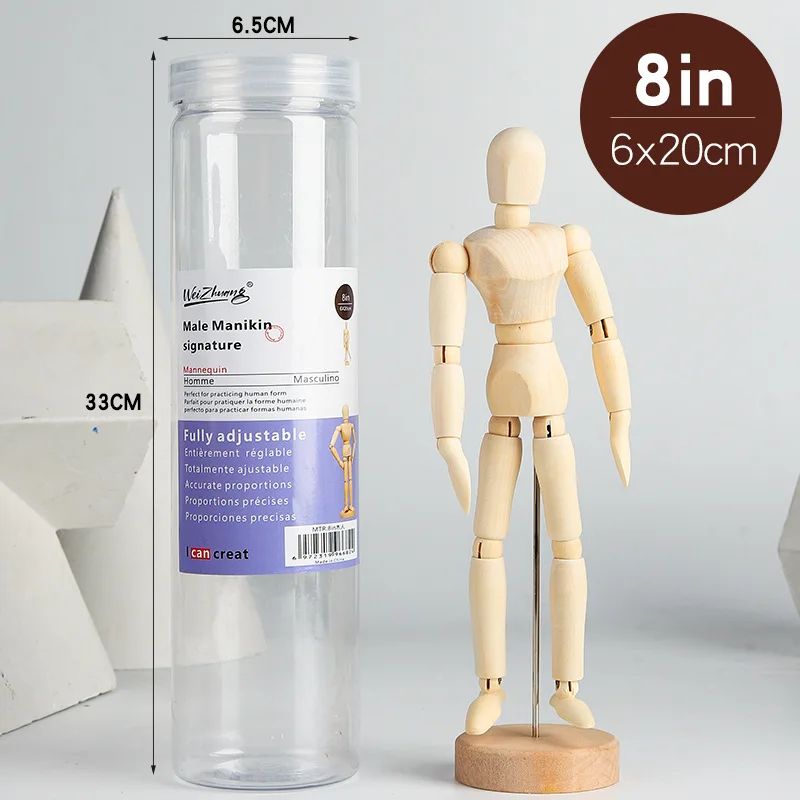 Artisan Pose Wooden Drawing Mannequin With Rotatable Limbs 7