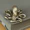 Retro Brass Octopus Figurine Tea Pet Desk Ornament Gift 0