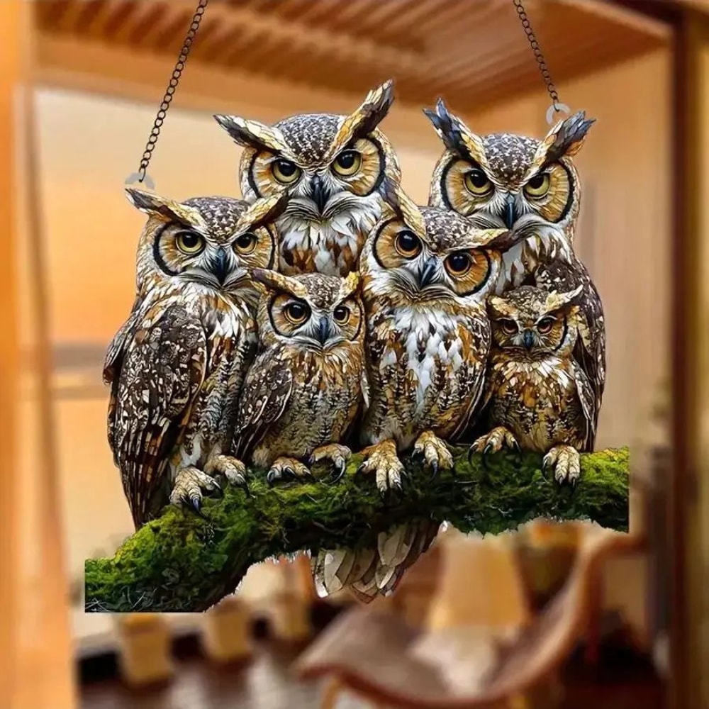 Colorful Owl Pendant Light Decorative Hanging Lamp For Indoor Outdoor Spaces 4