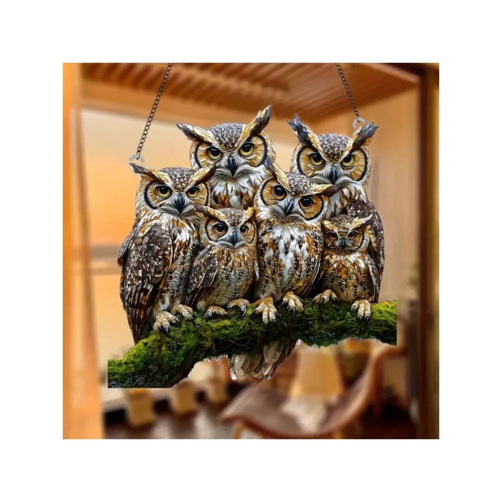 Colorful Owl Pendant Light Decorative Hanging Lamp For Indoor Outdoor Spaces 7