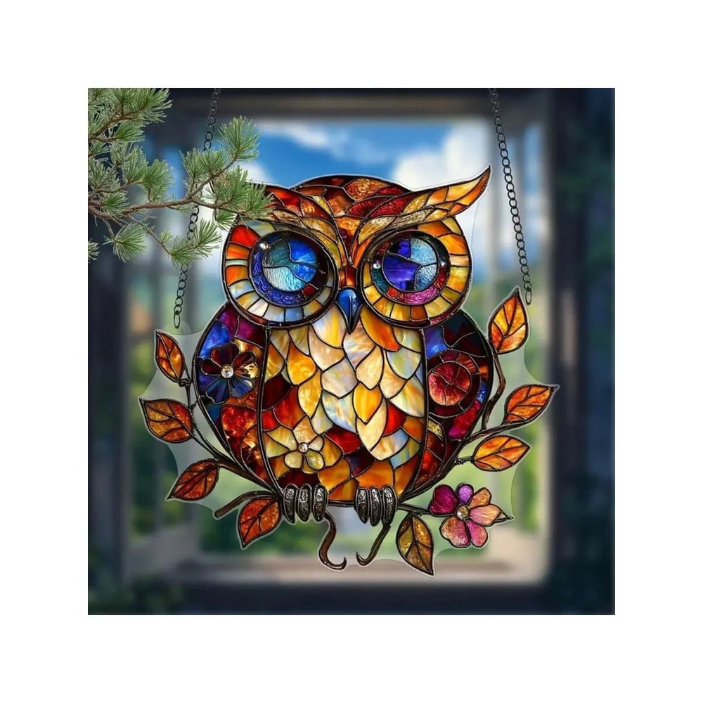 Colorful Owl Pendant Light Decorative Hanging Lamp For Indoor Outdoor Spaces 10