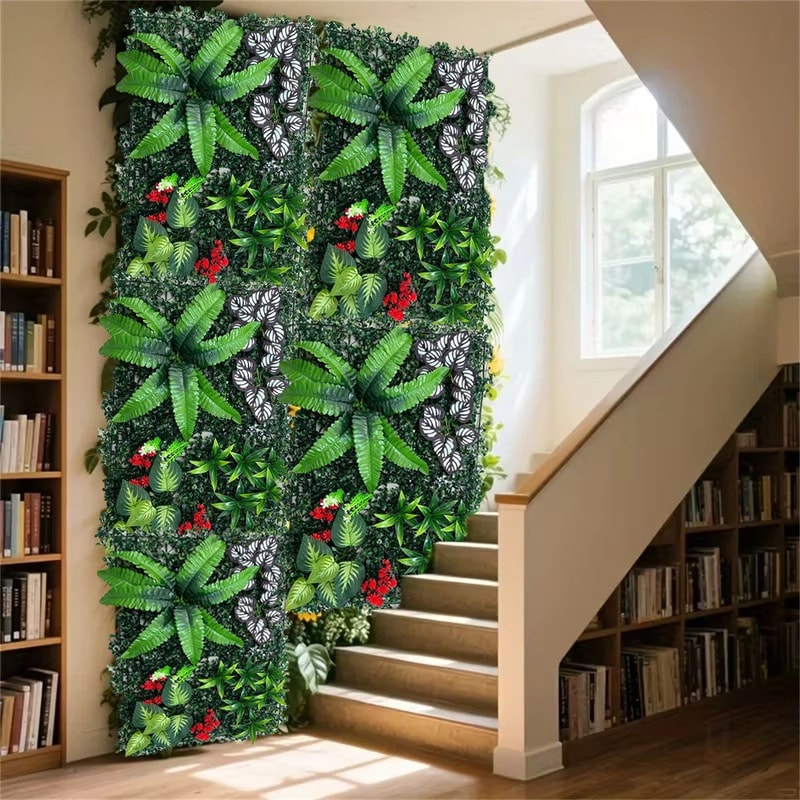 LushScape Artificial Plant Wall Panel For Indoor Outdoor Decor 0