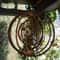Rustic Metal Spiral Weather Vane Hanging Wind Spinner Decor 0