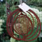 Rustic Metal Spiral Weather Vane Hanging Wind Spinner Decor 1
