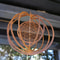 Rustic Metal Spiral Weather Vane Hanging Wind Spinner Decor 3