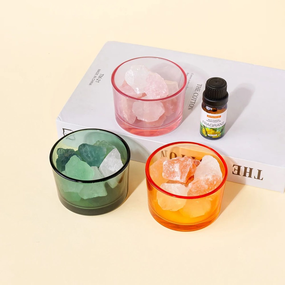 Rose Quartz Crystal Aromatherapy Lamp For Calming Home Decor 4