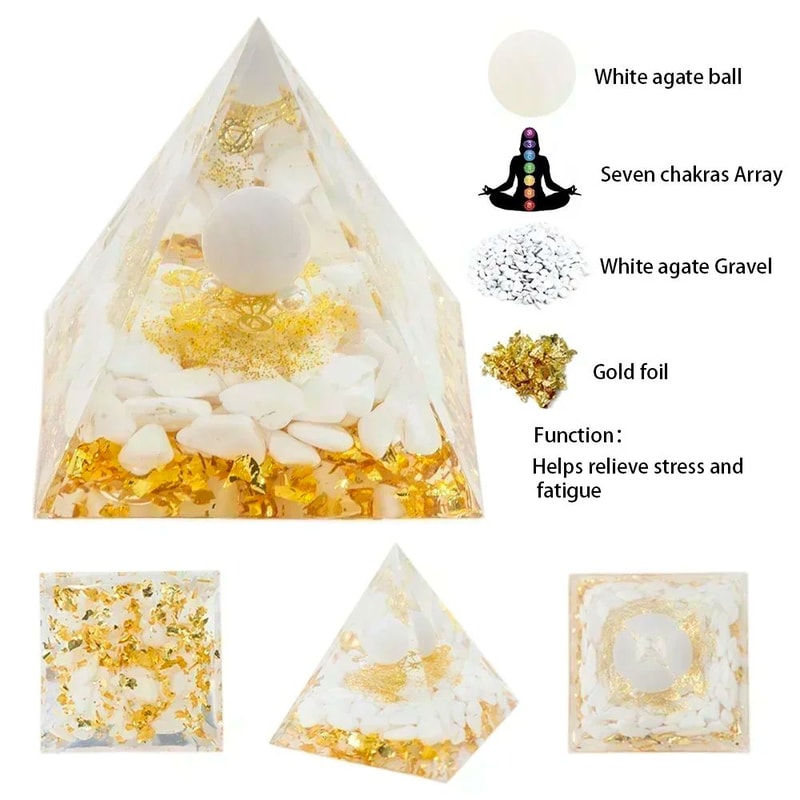 Peridot Amethyst Crystal Pyramid Energy Generator For Meditation And Decor 6