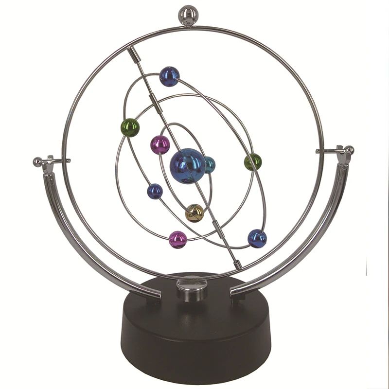 Perpetual Motion Desk Toy Kinetic Pendulum Celestial Globe Decor 0