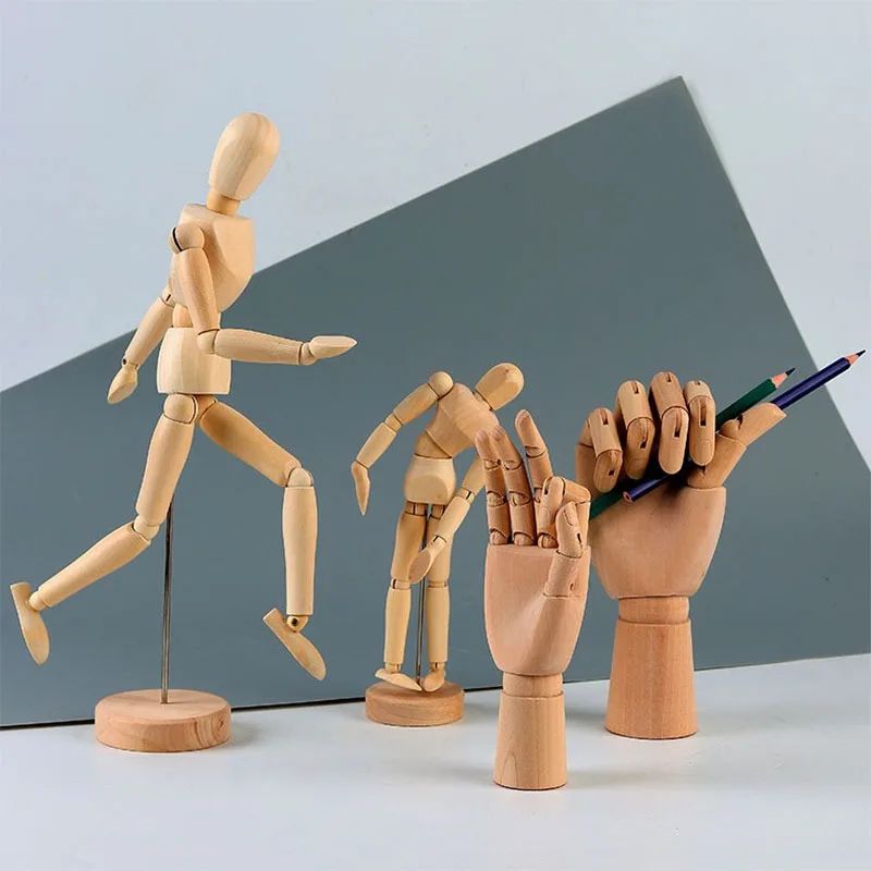Wooden Artist Mannequin For Drawing Posable Wooden Mannequin Decor Model 3