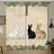 Retro Polka Dot Chicken Print Cafe Curtains For Cozy Farmhouse Kitchen Windows 9