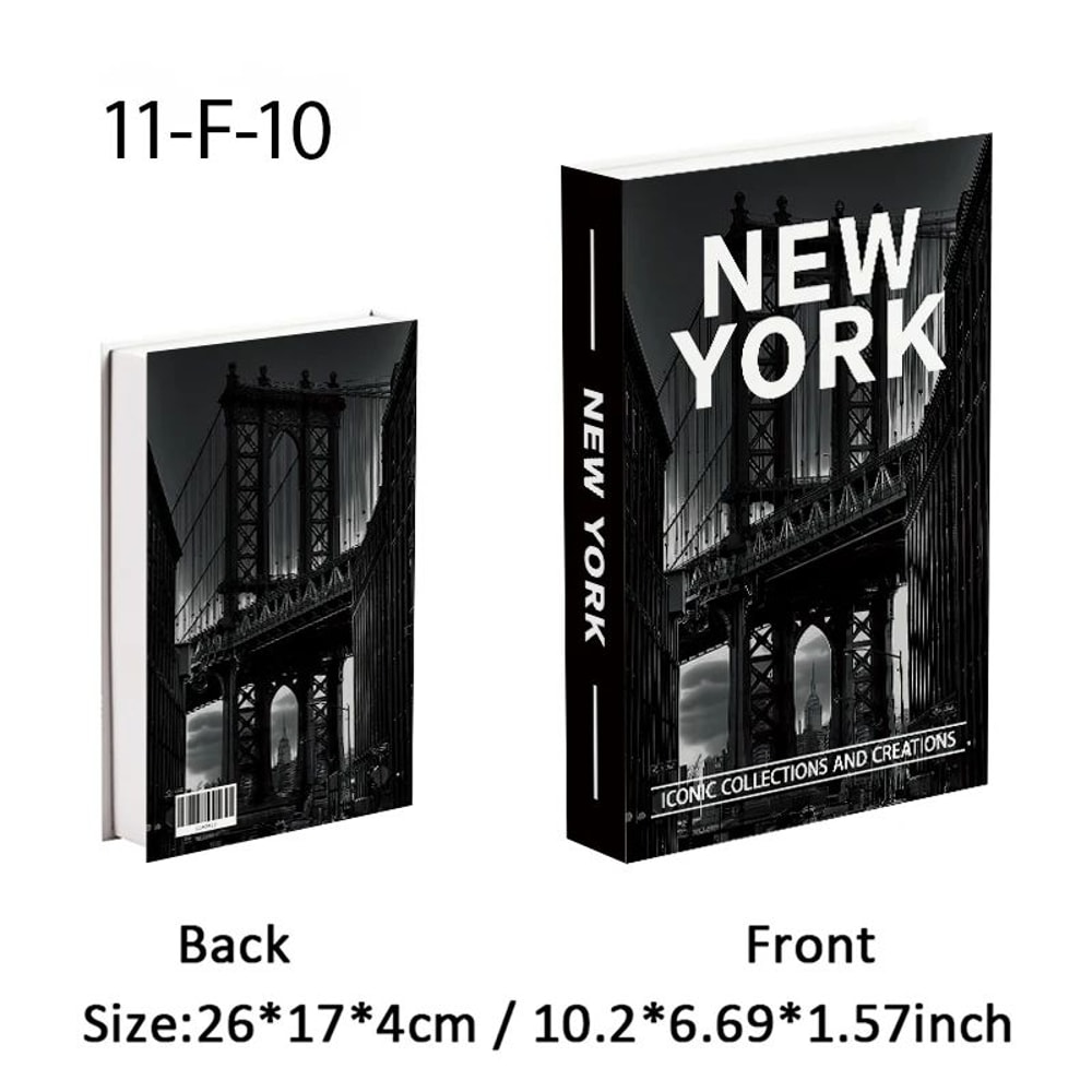 Paris Chic Faux Book Storage Box Decorative Book Box For Coffee Table Decor 11