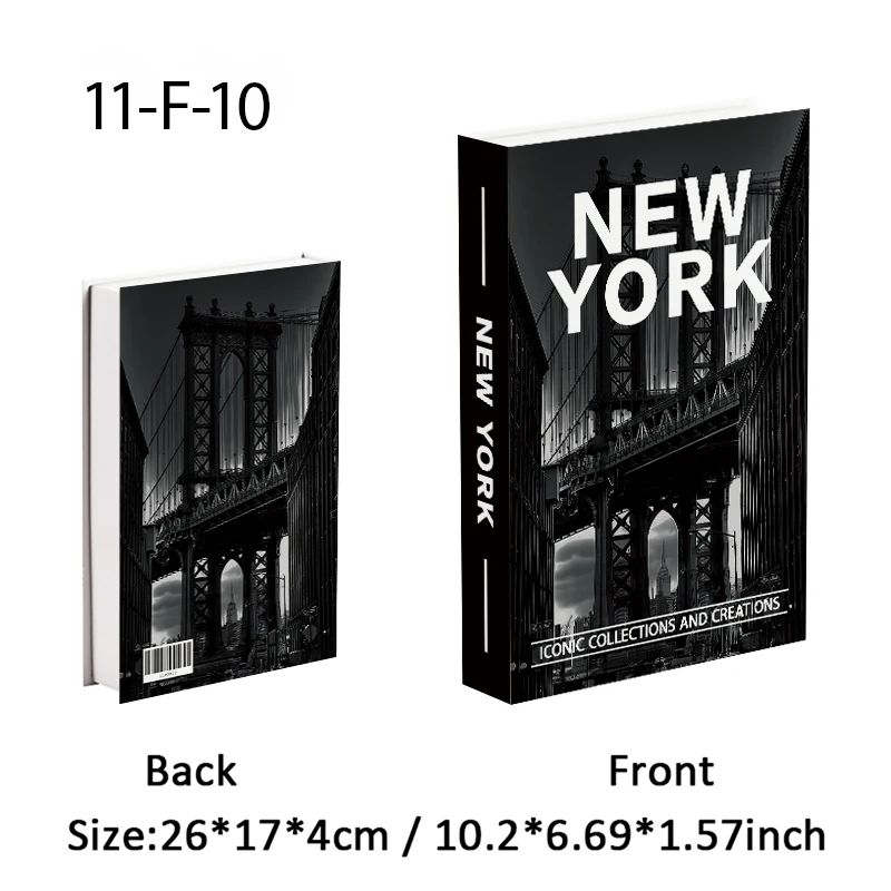 Paris Chic Faux Book Storage Box Decorative Book Box For Coffee Table Decor 11