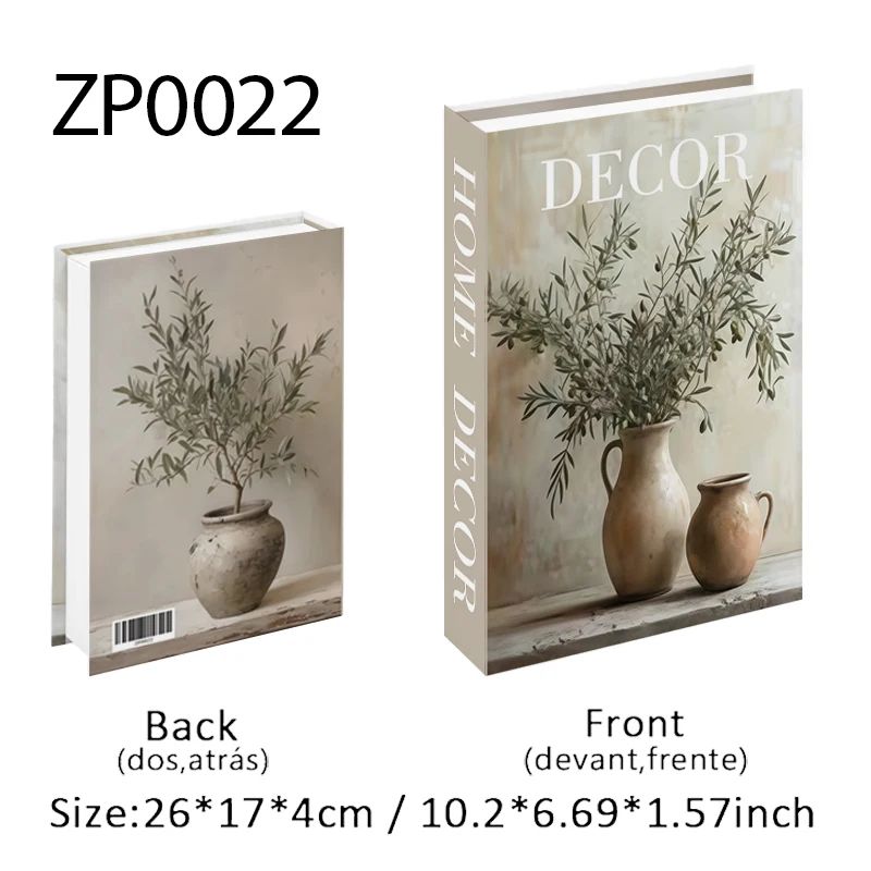 Paris Chic Faux Book Storage Box Decorative Book Box For Coffee Table Decor 12