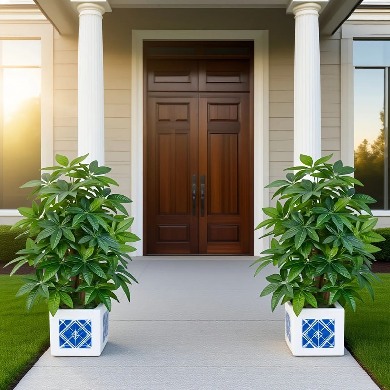 Lifelike Artificial Money Tree Palm For Patio Balcony And Event Decor 1