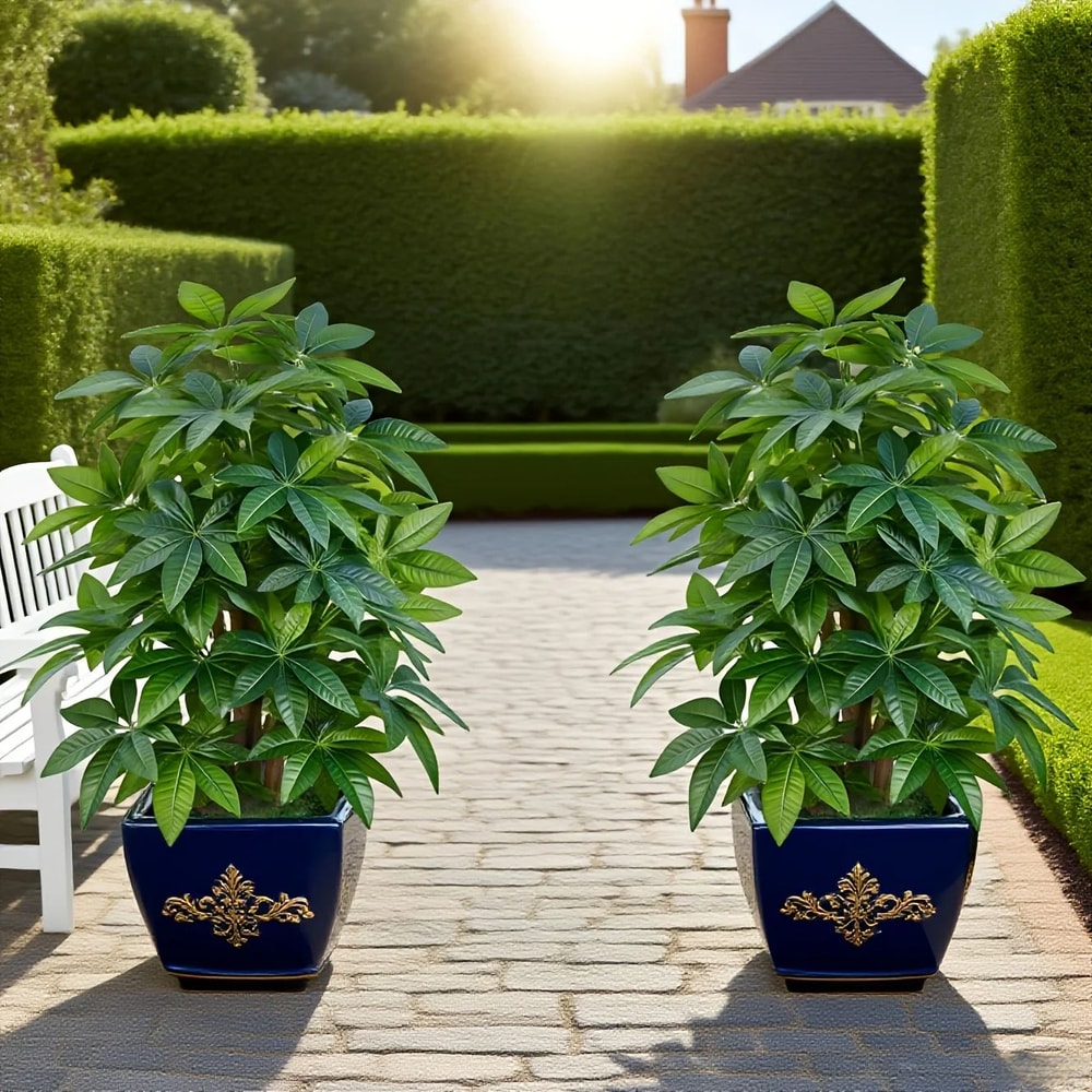 Lifelike Artificial Money Tree Palm For Patio Balcony And Event Decor 3