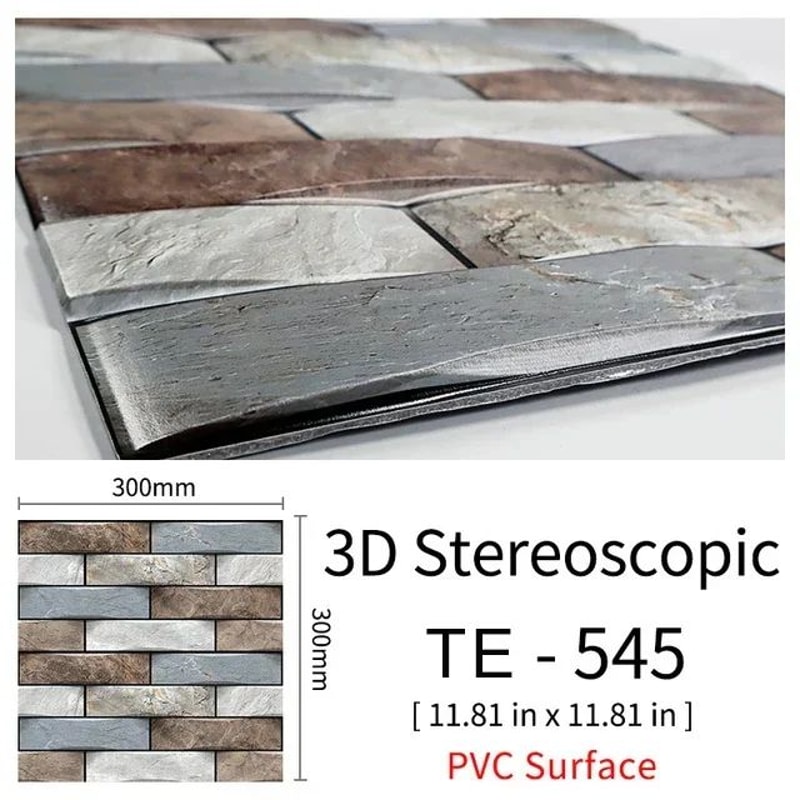 Rustic Peel And Stick Brick Wall Stickers For Kitchen And Living Room Waterproof PVC Wall Panels 12