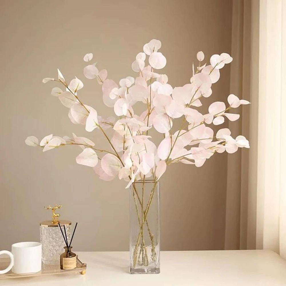 Eucalyptus Money Leaf Faux Greenery Stem For Vases Wedding Tables And Wall Decor 3