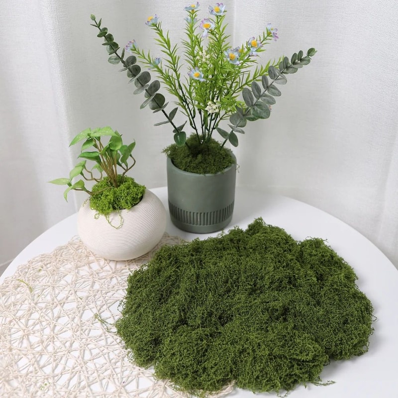 Premium Artificial Moss For Crafts Decor Lush Green Fake Moss For DIY Projects Landscaping 7
