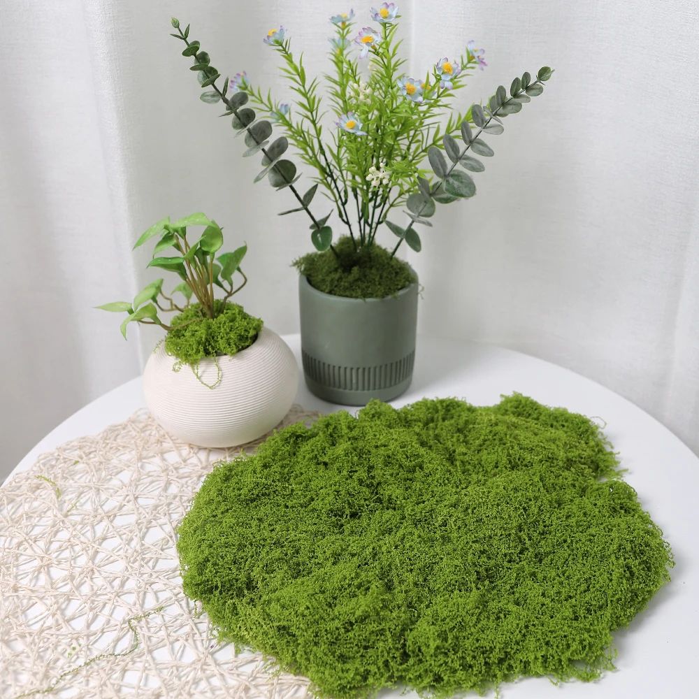 Premium Artificial Moss For Crafts Decor Lush Green Fake Moss For DIY Projects Landscaping 9