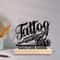 Custom Metal Tattoo Artist Figurine With Engraved Wooden Base 0