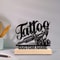 Custom Metal Tattoo Artist Figurine With Engraved Wooden Base 0