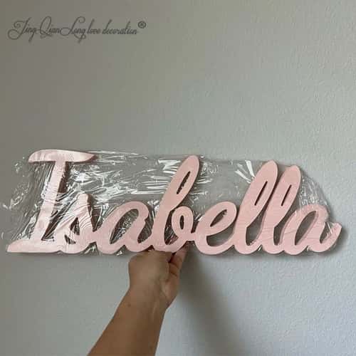 Personalized Wooden Name Sign Custom Wall Decor with Stand