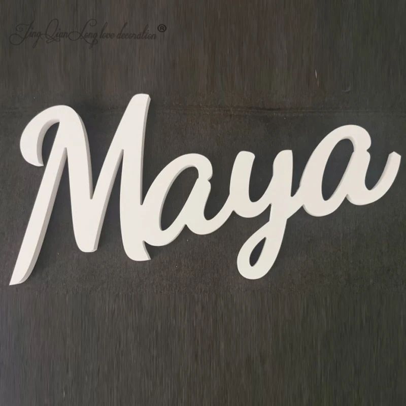 Personalized Wooden Name Sign Custom Wall Decor With Stand 1