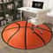 3D Basketball Rug Round Nonslip Rug For Bedroom Living Room And Sports Room Decor 2