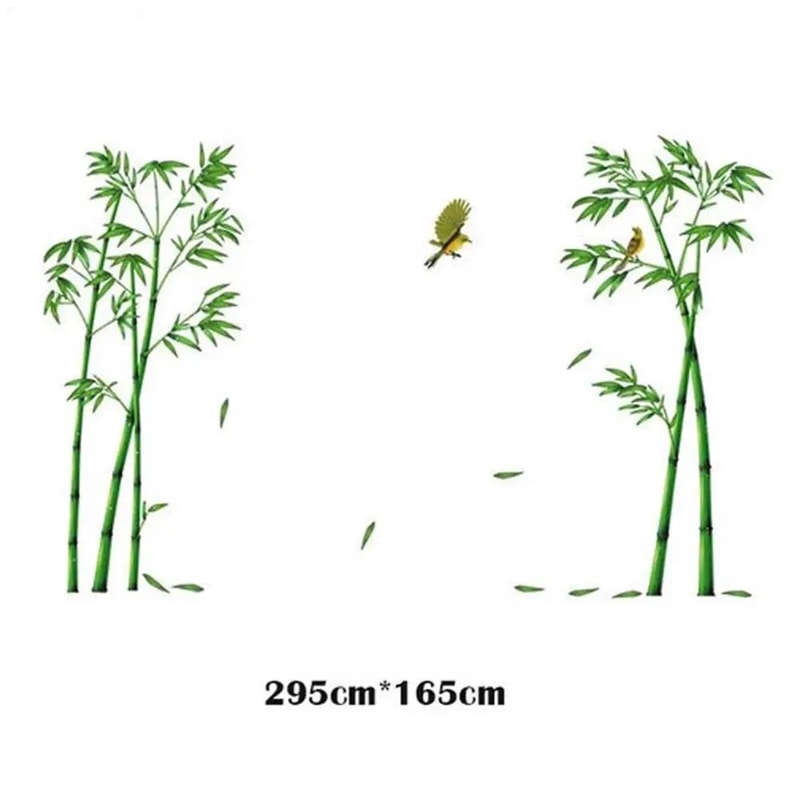Bamboo Forest Wall Decal Removable Chinese Style Peel And Stick Mural 4