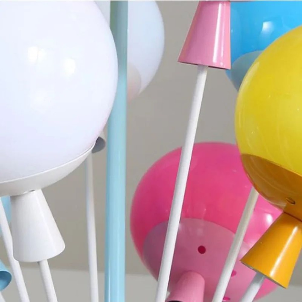 Whimsical Balloon House Kids Room Chandelier Wooden Ceiling Light 5