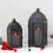 Elegant Black Metal Candle Lantern Set Decorative Hanging Candle Holders For Indoor Outdoor Ambia 1