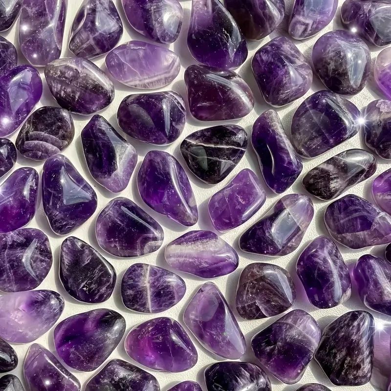 Natural Amethyst Tumbled Stones 100g Bulk Polished Crystal For Reiki Decor And Gifting 5
