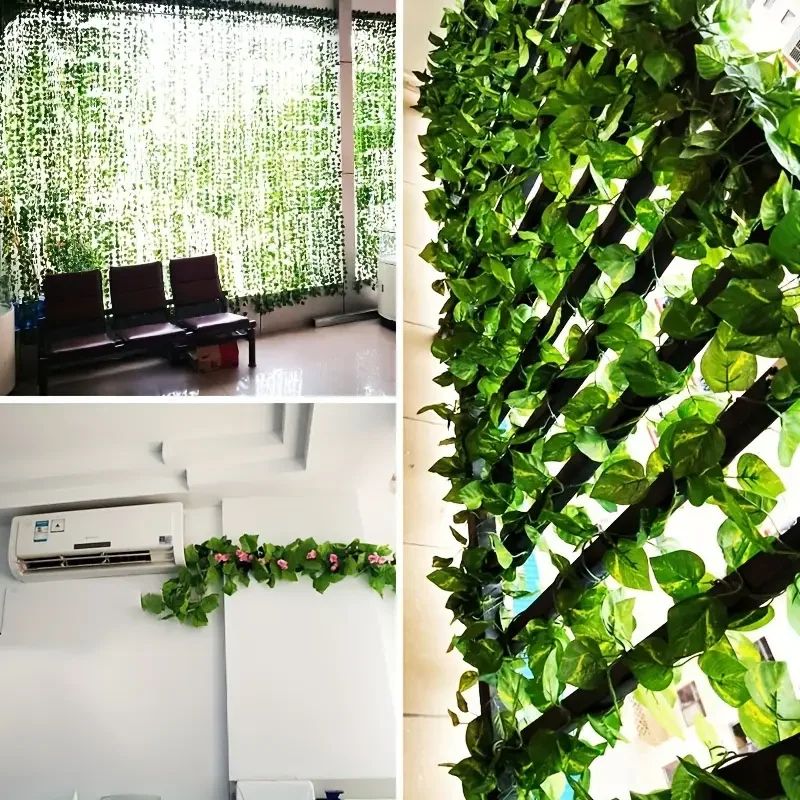 LushFlow Artificial Ivy Garland For Realistic Green Wall Decor 5