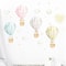 Dreamy Sky Hot Air Balloon Wall Decor Watercolor Nursery Wall Decals For Kids Baby Rooms 0