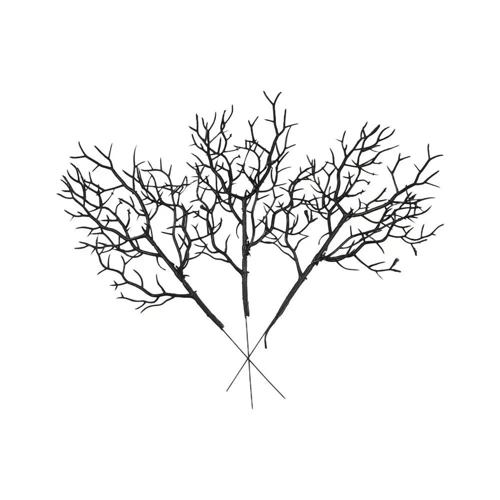 Midnight Antler Halloween Black Branches For Vase And Gothic Centerpieces 5pcs 0