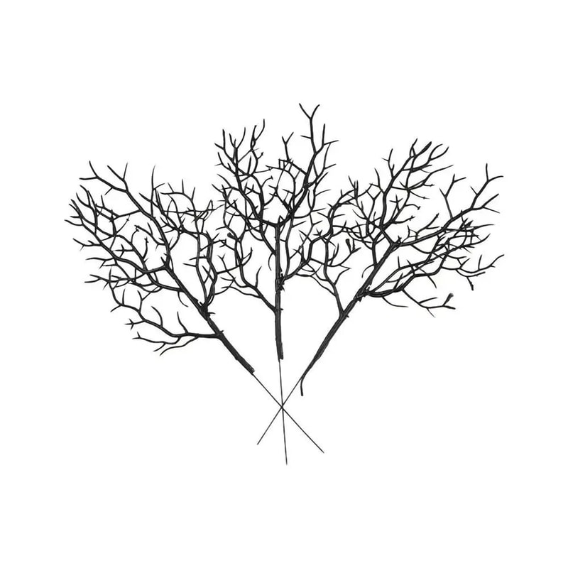 Midnight Antler Halloween Black Branches For Vase And Gothic Centerpieces 5pcs 0