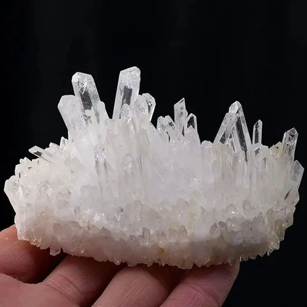 Natural White Crystal Cluster Healing Stone Decor 0