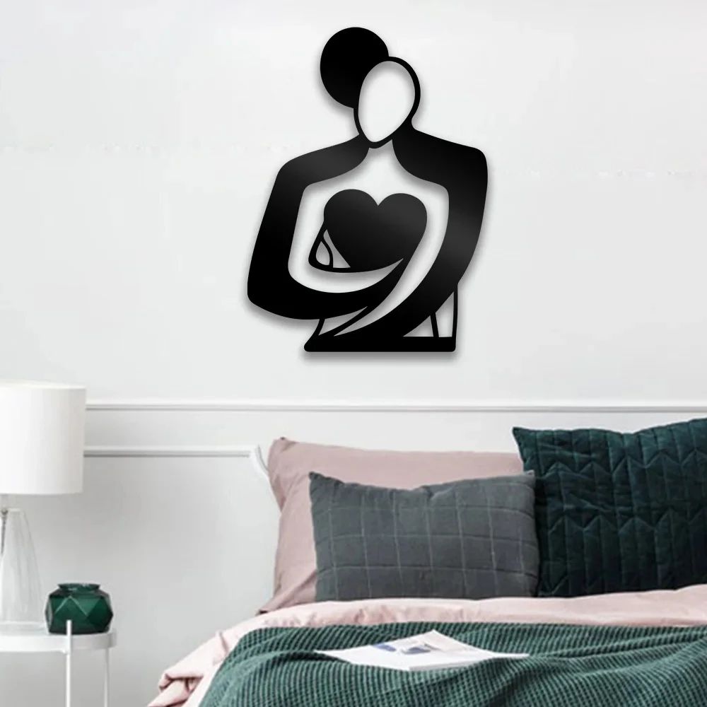 Embrace Love Metal Wall Decor Sign For Bedroom And Modern Home Spaces 3