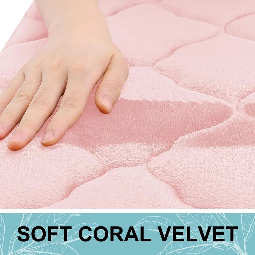 Homaxy Memory Foam Bath Mat With Nonslip Bathroom Mat Comfort And Absorbent Lattice Design 2