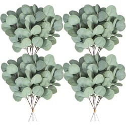 artificial eucalyptus stems set of 10 for vase decor, wedding greenery and diy floral decor