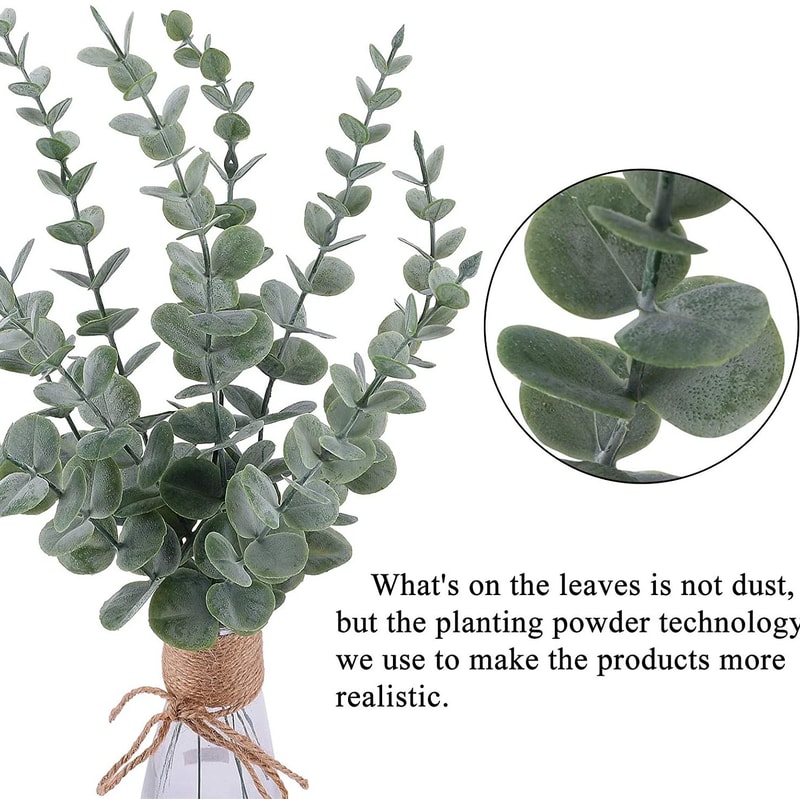 Artificial Eucalyptus Leaves Bundle For Vases Weddings And DIY Decor 0